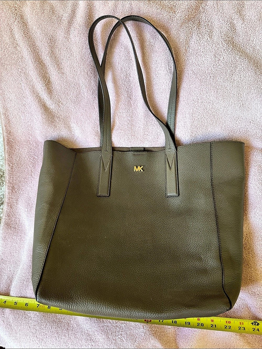 Michael Kors Leather-Look Tote in Green